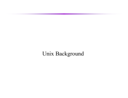 Unix Background