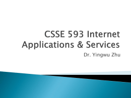 CSSE 593 Internet Applications & Services