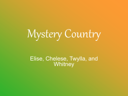 Mystery Country - EdTech Boise State