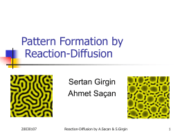 Pattern Formation by Reaction