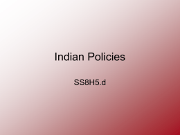 Indian Policies - Glynn County School District