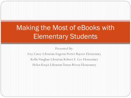 Making the Most of Ebooks with Elementary Students