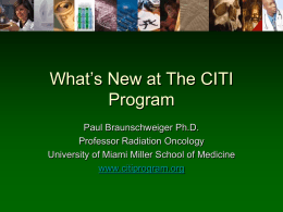What’s New at The CITI Program