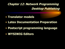 Chapter 12: Network Programming Desktop Publishing