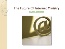 The Future Of Internet Ministry