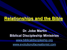 Relationships and the Bible