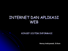 INTERNET DAN APLIKASI WEB