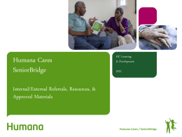 Humana Cares SeniorBridge Internal/External