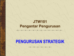 JTW101 Pengantar Pengurusan
