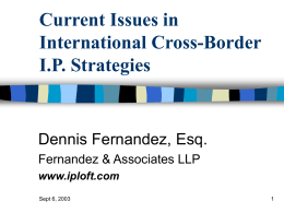 Current Issues in International Cross