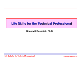 Life Skills for the Technical Professional -