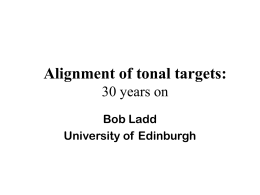Alignment of tonal targets: 30 years on
