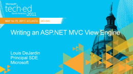 DEV345: Writing an ASP.NET MVC View Engine