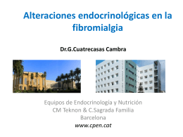 Alteraciones endocrinológicas en la fibromialgia