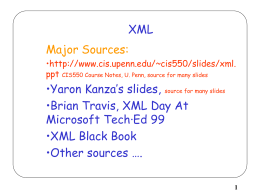XML and Beyond