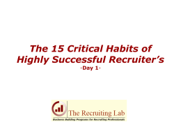 The 15 Critical Habits of Highly Successful