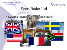 Scott Bader Composites Customer presentation
