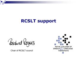 CPD and RCSLT