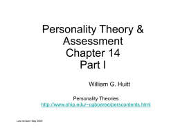 General Psychology: Personality (II)
