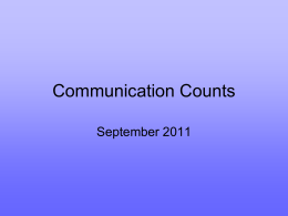 Communication Counts
