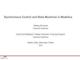Synchronous Control and State Machines in Modelica