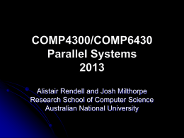 COMP3320/COMP6464 High Performance Scientific
