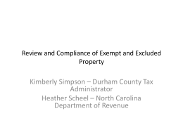 Review and Compliance of Exempt and Excluded
