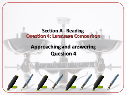 Section A - Reading Question 1: Retrieval