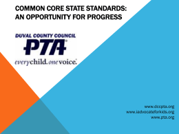 Common Core State Standards: An Opportunity for
