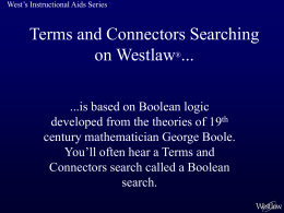 Terms and Connectors Searching on Westlaw