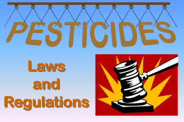 Pesticide Laws and Regulations