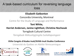 A Task-based curriculum for reversing language