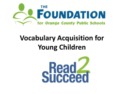 Vocabulary Acquisition for Young Children