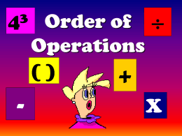 Order of Operations (Scott Schools)