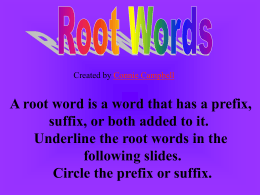 Root Words PPT - Internet TESL Journal (For