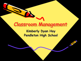 Classroom Management - Anderson School District