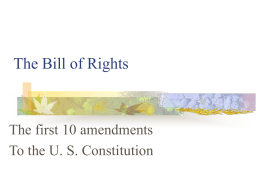 The Bill of Rights - Nebo School District