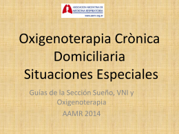 Oxigenoterapia Crònica Domiciliaria Situaciones