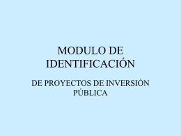 MODULO DE IDENTIFICACIÓN