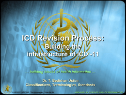 ICD Revision Process: Building the infrastructure
