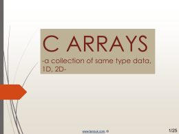C programming ppt slides, PDF on arrays