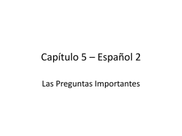 Capítulo 5 – Español 2
