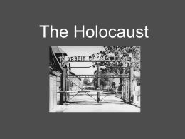 The Holocaust - West Morris Mendham High School