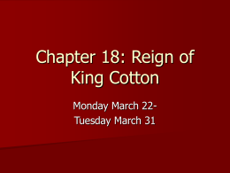 Chapter 18: Reign of King Cotton