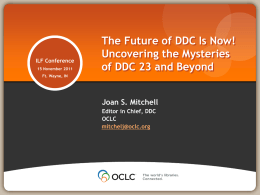 The Future of DDC Is Now!