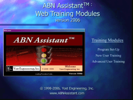 ABN AssistantTM 2000 by Yost Engineering, Inc.