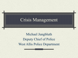 Crisis Management - Professor Jungbluth Website -