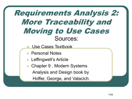 Moving to Use Cases - University of North Florida