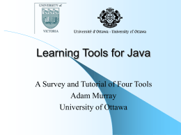 Learning Tools for Java