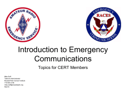 Introduction to Emergency Communications